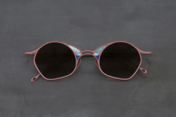Rigards Titanium Hand Polished Eyeglasses RG-RG1032TI-XKQTP RG1032TI Rust Frame Bronze Sheet